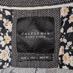 Cactus Man by Ricky Singh Men's Cotton Long Sleeve Shirt